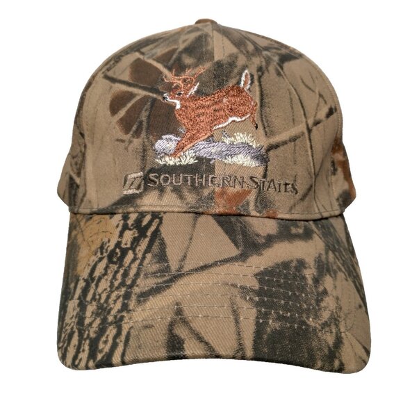 Southern States Deer Hunting Cap Hat Tree Leaf Camo Camouflage Canvas Farm Ag - Picture 1 of 14
